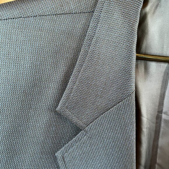 Four Seasons x Ego Italia Mens Vintage Wool Sport Coat Suit Jacket Blue Size 48L - Picture 7 of 11